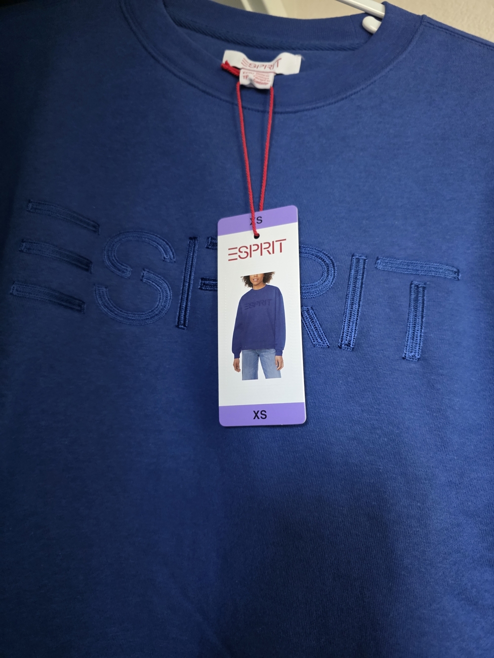 Esprit Embroidered Logo Sweatshirt - Blue